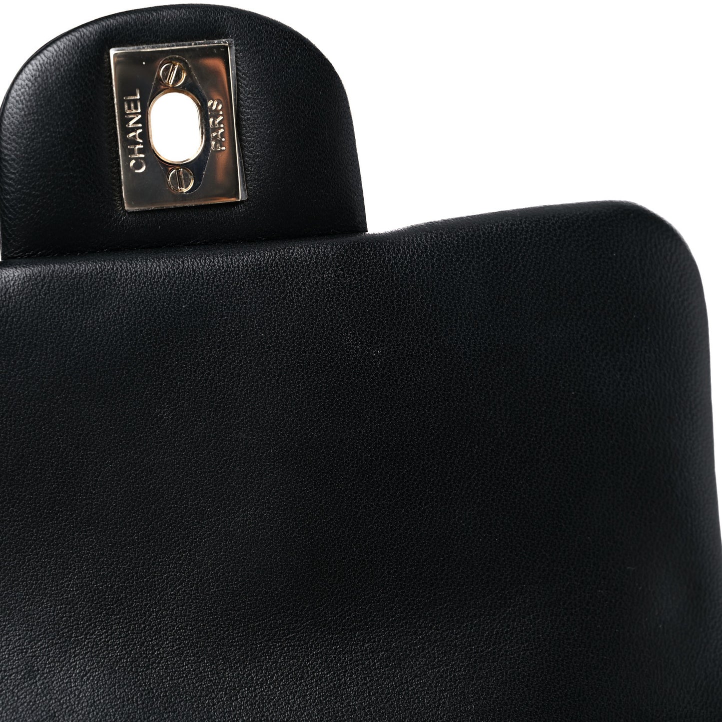 Lambskin Quilted Mini Square Flap Black