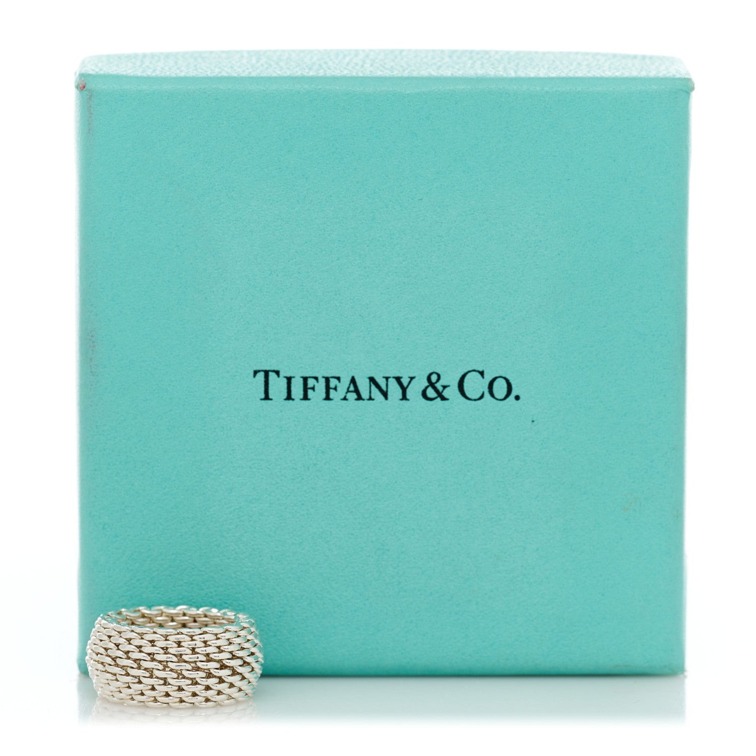 Tiffany Sterling Silver Somerset Mesh Ring 45 3.25 5 of 5