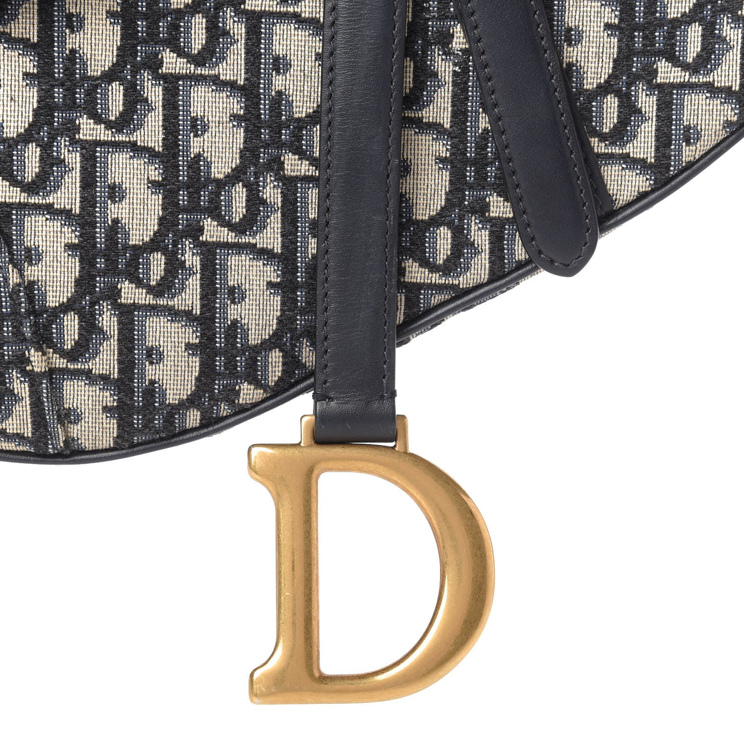 Christian Dior Oblique Saddle Bag Blue 10 of 11