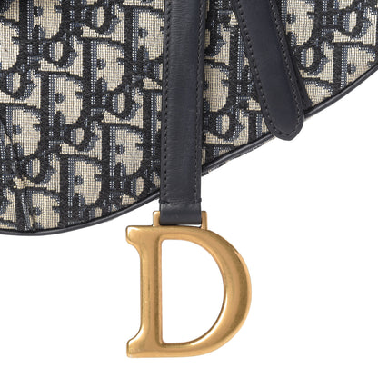 Christian Dior Oblique Saddle Bag Blue 10 of 11