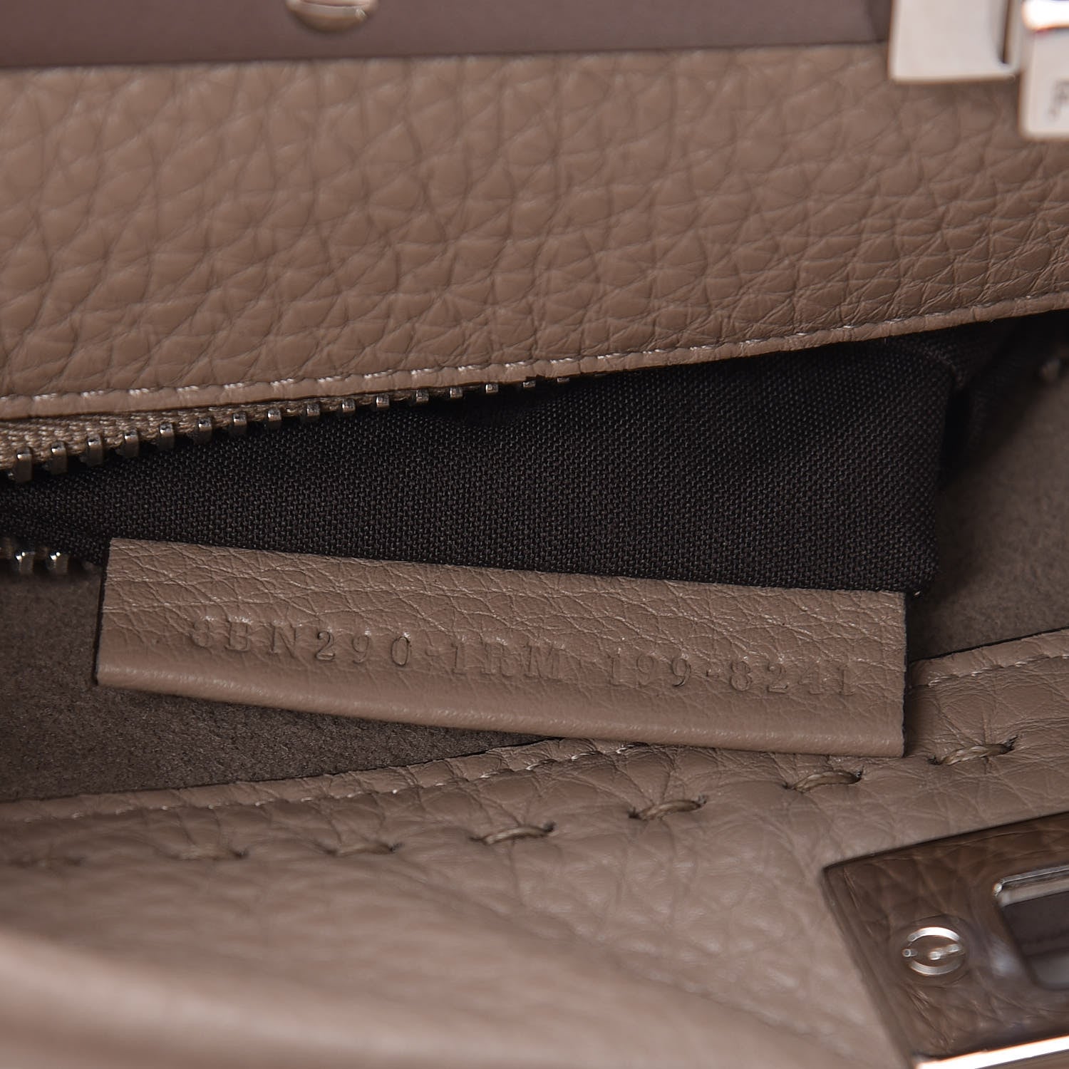 Fendi Cuoio Romano Selleria Medium Peekaboo Iconic Satchel Corda 9 of 12