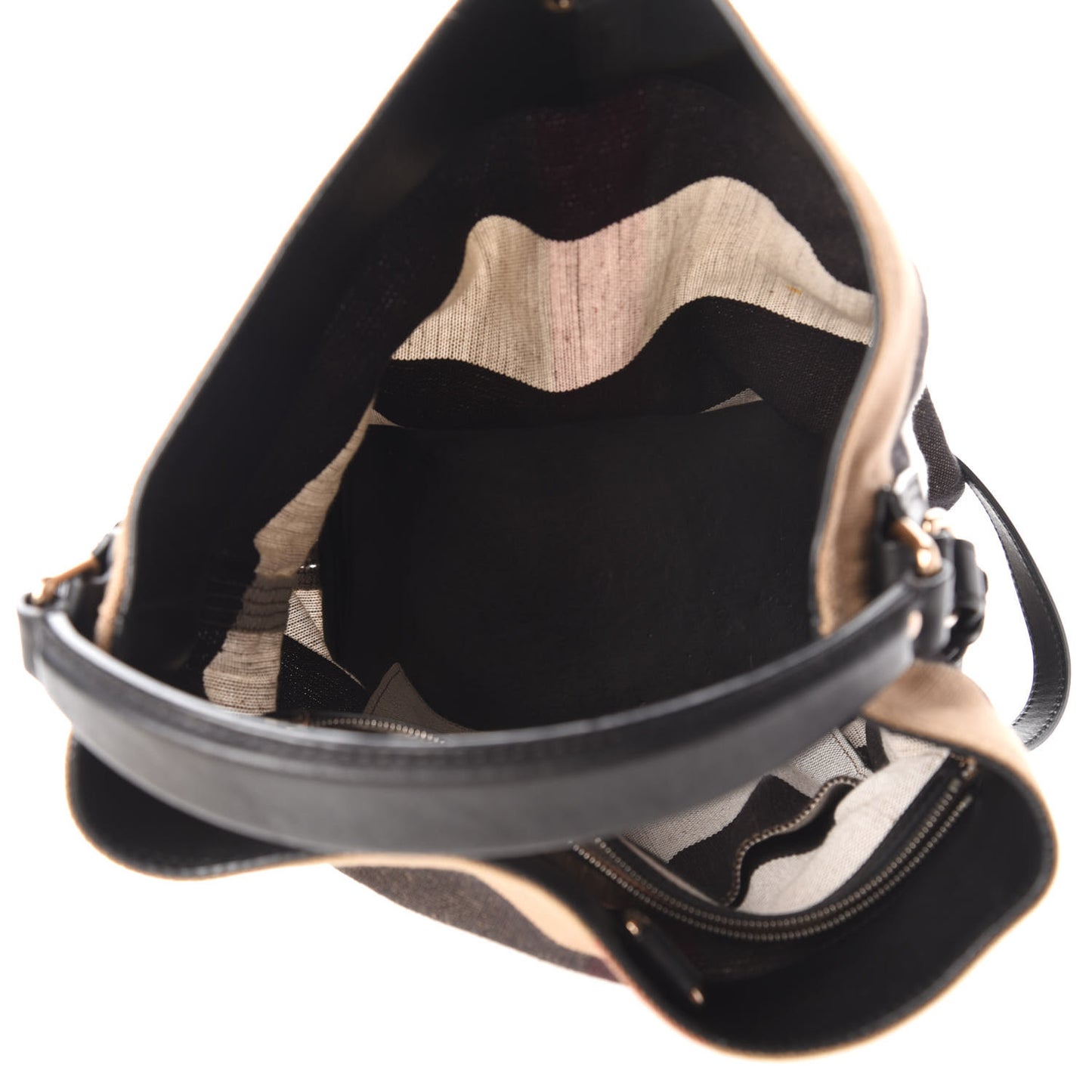 Canvas Mega Check Medium Ashby Hobo Black