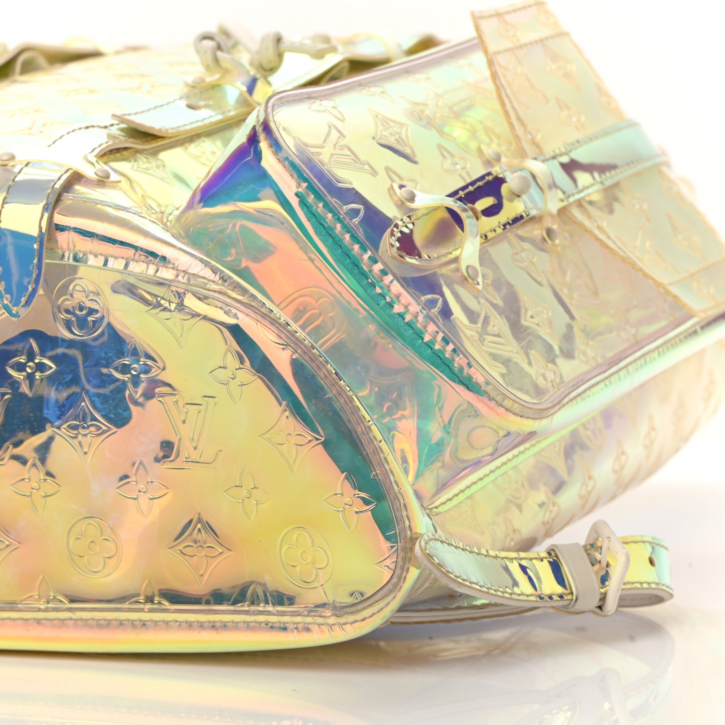 PVC Monogram Christopher Backpack GM Iridescent Prism
