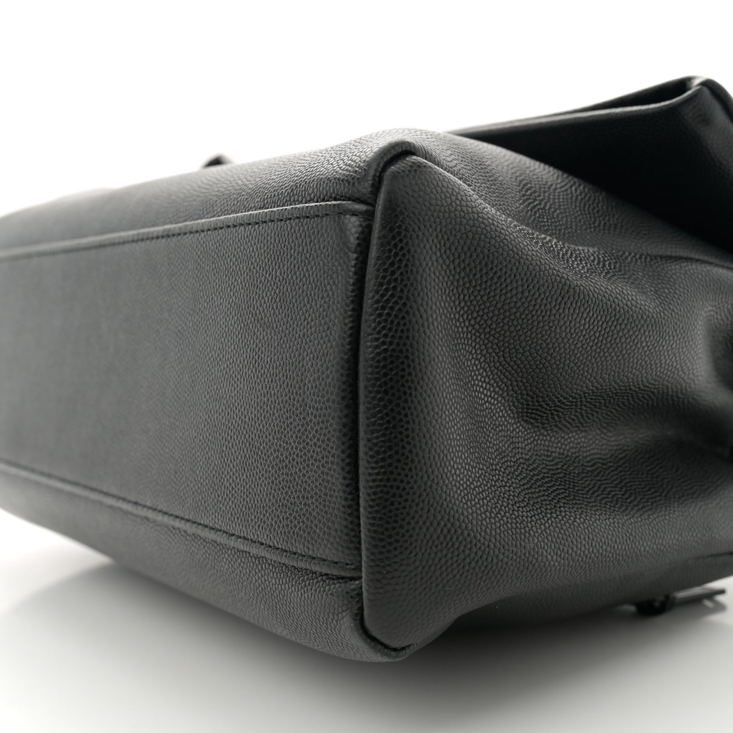 Grain De Poudre Medium West Hollywood Monogram Fold-Over Black