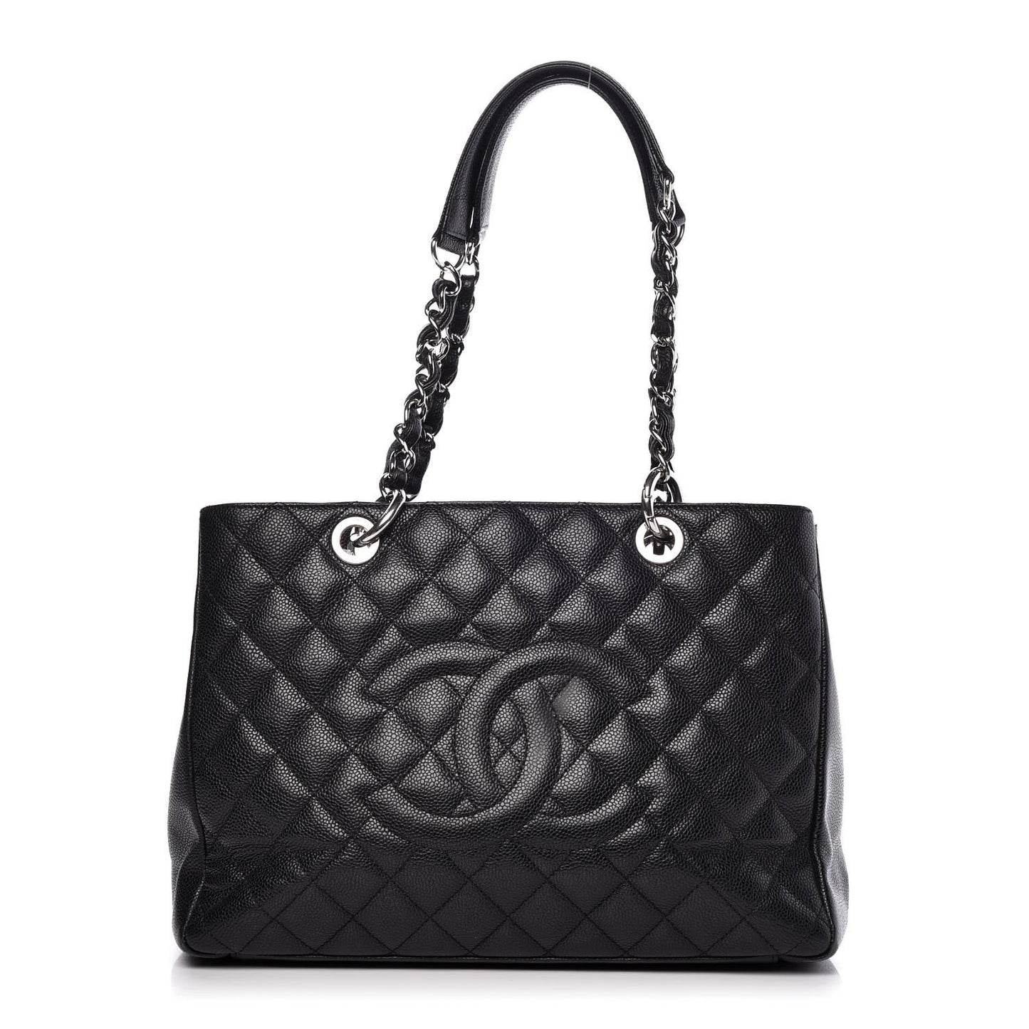 Caviar Quilted Grand Shopping Tote GST Black