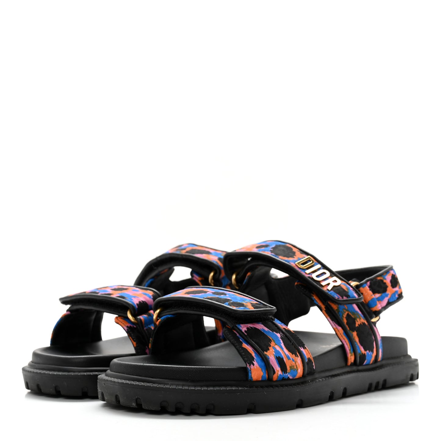 Technical Fabric Mizza Print DiorAct Sandals 39.5 Multicolor