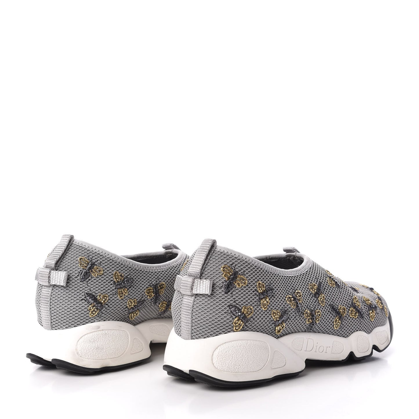 Technical Canvas Embellished Dior Fusion Sneakers 39 Grey