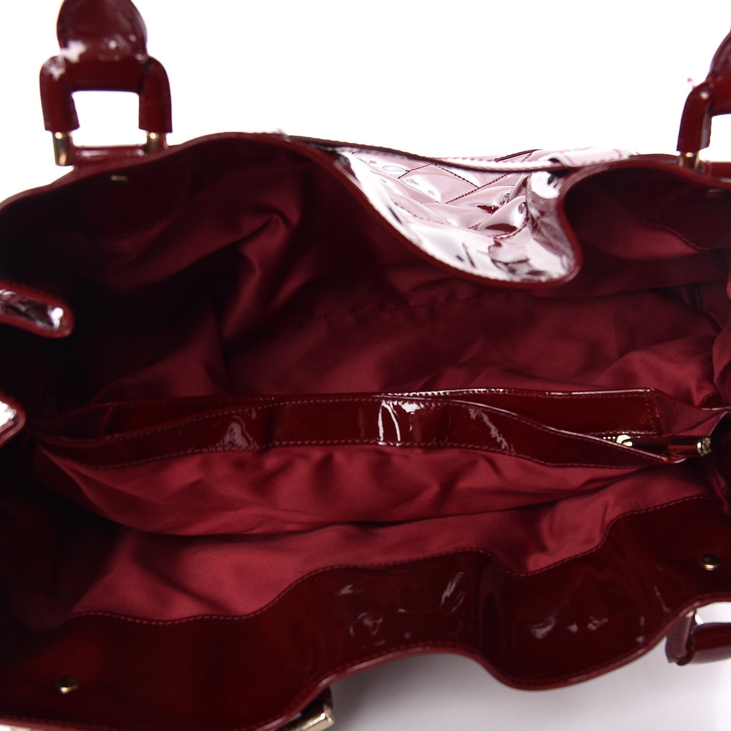 Patent Quilted Beaton Red