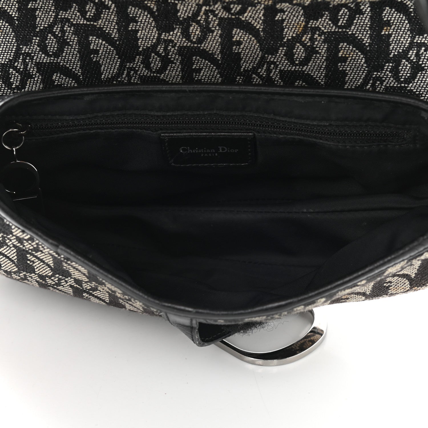 Christian Dior Monogram Saddle Bag Bag Black 5 of 19