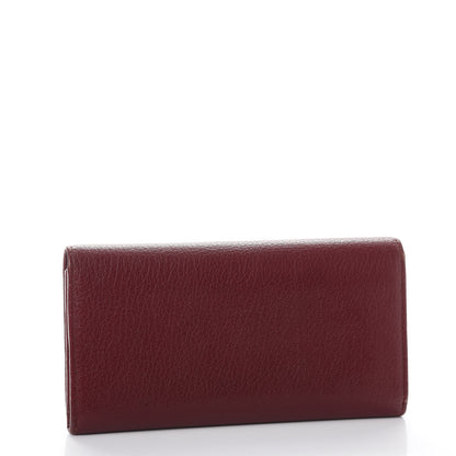 Balenciaga Chevre Gold Metallic Edge Hardware Money Wallet Bordeaux 3 of 15