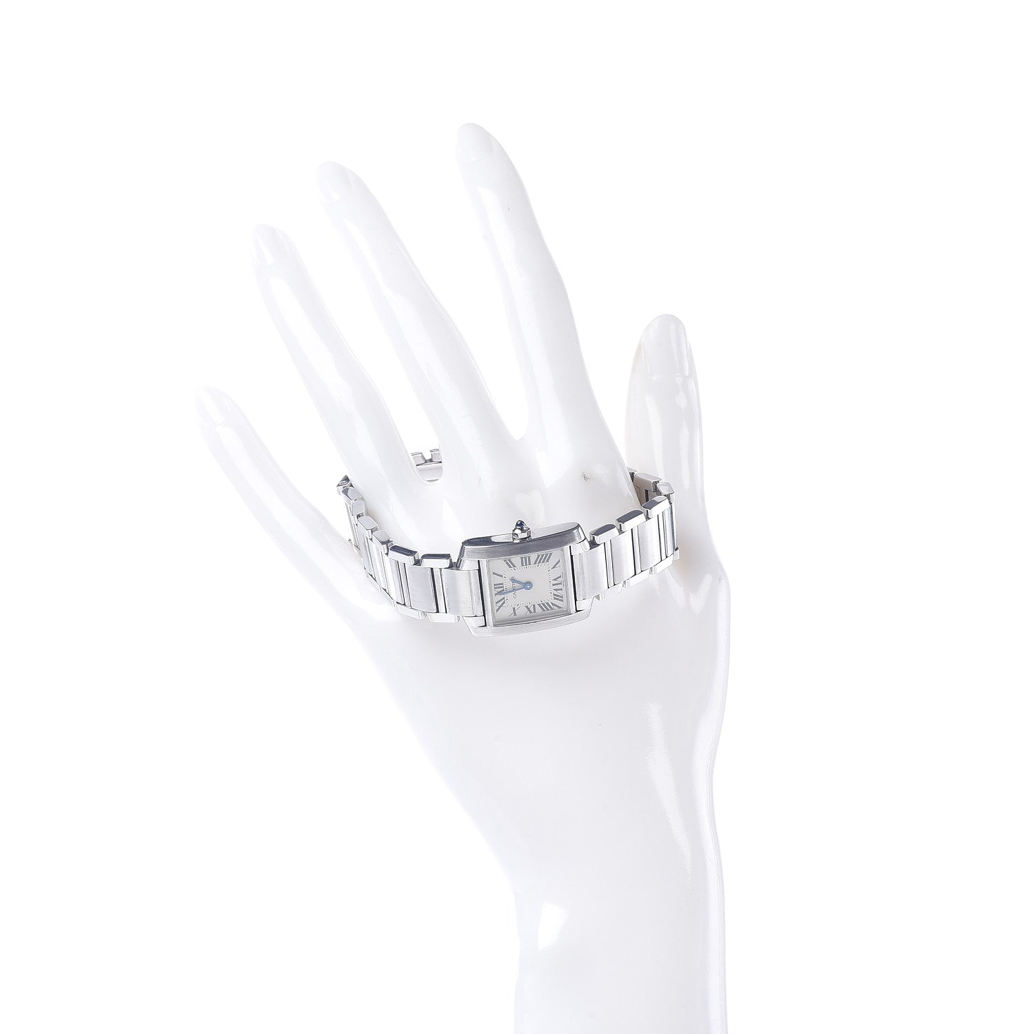 Cartier Stainless Steel 20mm Tank Francaise Quartz Watch 2 of 8