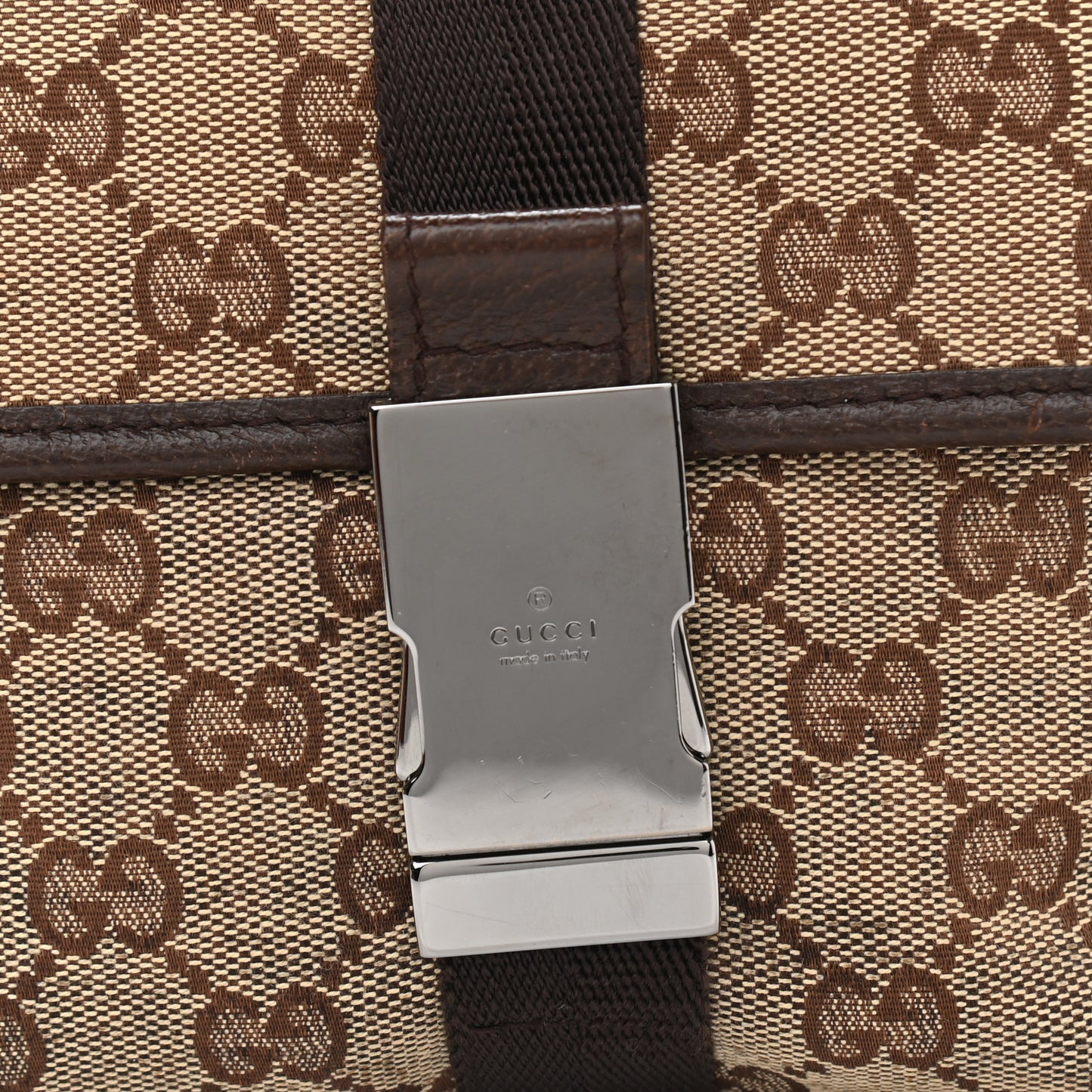 Monogram Waist Pouch Bag Dark Brown