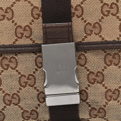 Gucci Monogram Waist Pouch Bag Dark Brown 8 of 10