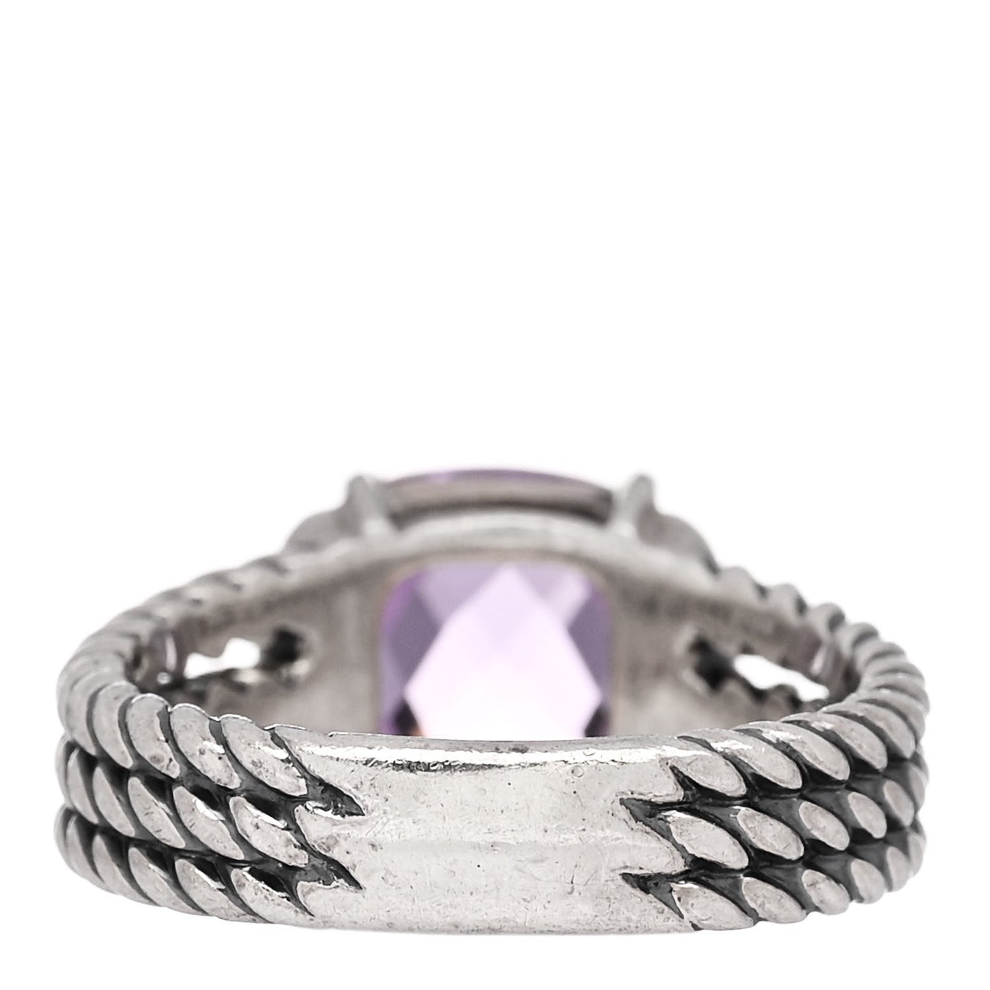 Sterling Silver Diamond Amethyst 10mm Petite Wheaton Ring 51 5.75