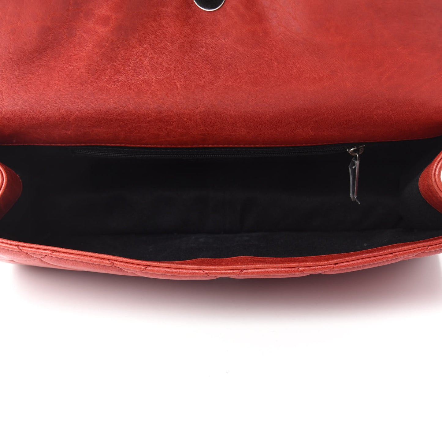 Washed Lambskin Jumbo Take Away Flap Red