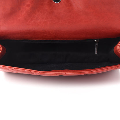 Chanel Washed Lambskin Jumbo Take Away Flap Red 5 of 14