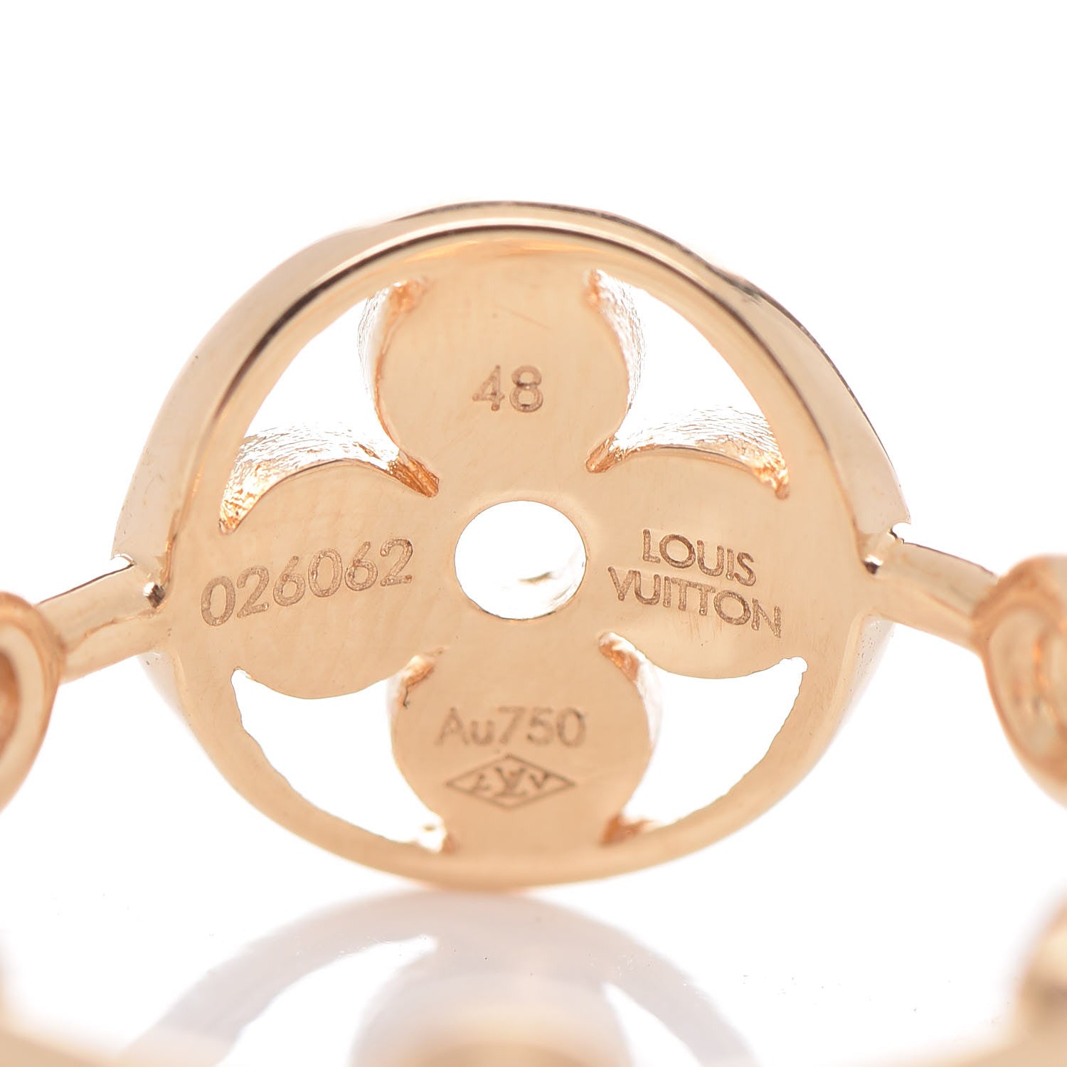 Louis Vuitton 18K Gold Diamond Monogram Idylle Blossom Ring Set 48 4.5 9 of 10