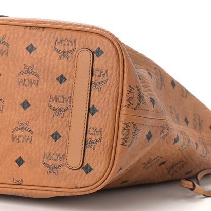 MCM Visetos Medium Liz Reversible Shopper Tote Cognac 13 of 14