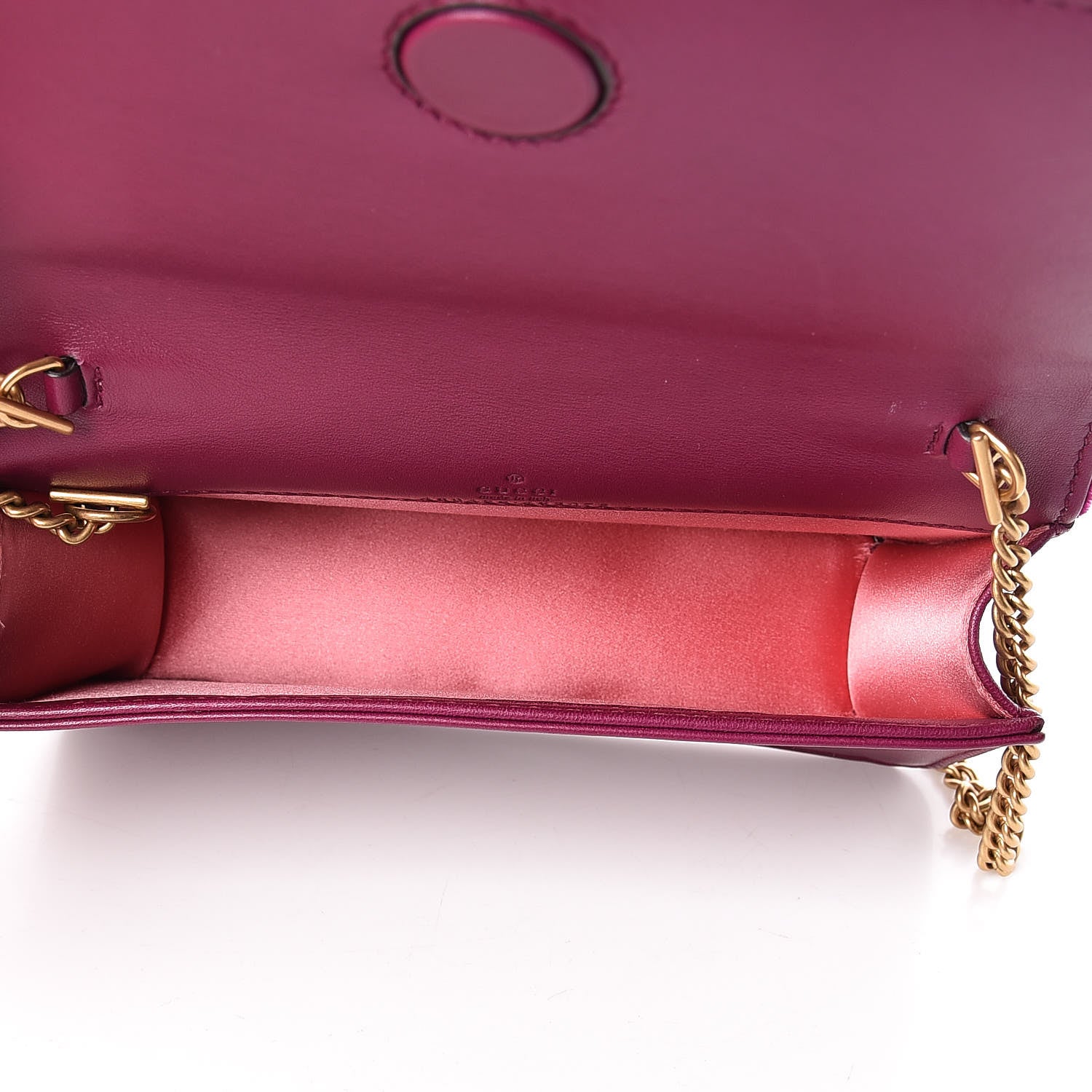 Gucci Velvet Matelasse GG Marmont Mini Bag Fuchsia Violet Cyclamen 5 of 13