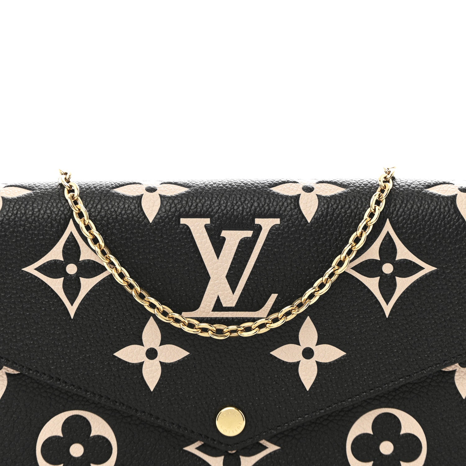 Louis Vuitton Empreinte Monogram Giant Felicie Pochette Black Beige 9 of 13