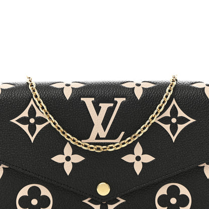 Louis Vuitton Empreinte Monogram Giant Felicie Pochette Black Beige 9 of 13