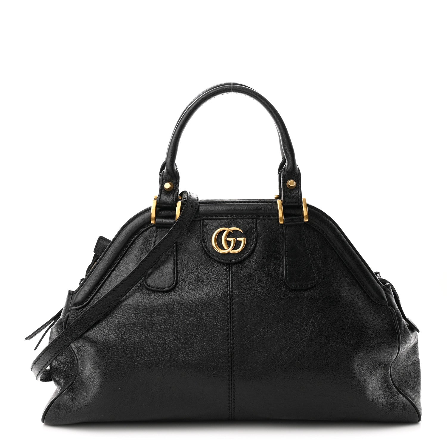 Gucci Calfskin Medium Re(Belle) Top Handle Bag Black 1 of 11