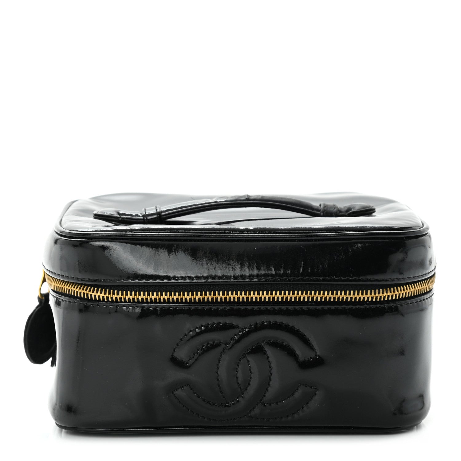 Chanel Patent Vanity Cosmetic Case Black 1 of 15