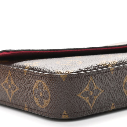 Louis Vuitton Monogram Pochette Felicie Chain Wallet Fuchsia 9 of 11