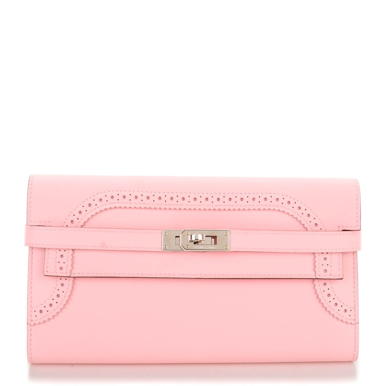 Hermes Swift Ghillies Kelly Longue Wallet Rose Sakura 1 of 8