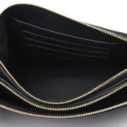 Louis Vuitton Empreinte Double Zip Pochette Black 5 of 17