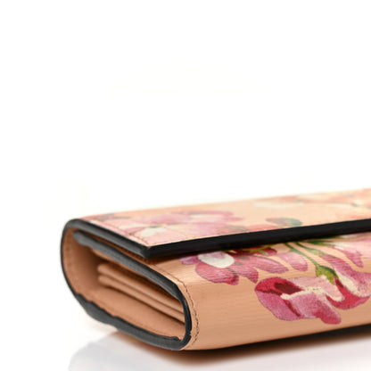 Gucci Calfskin Blooms Print Continental Wallet Pink Apricot Multicolor 7 of 9