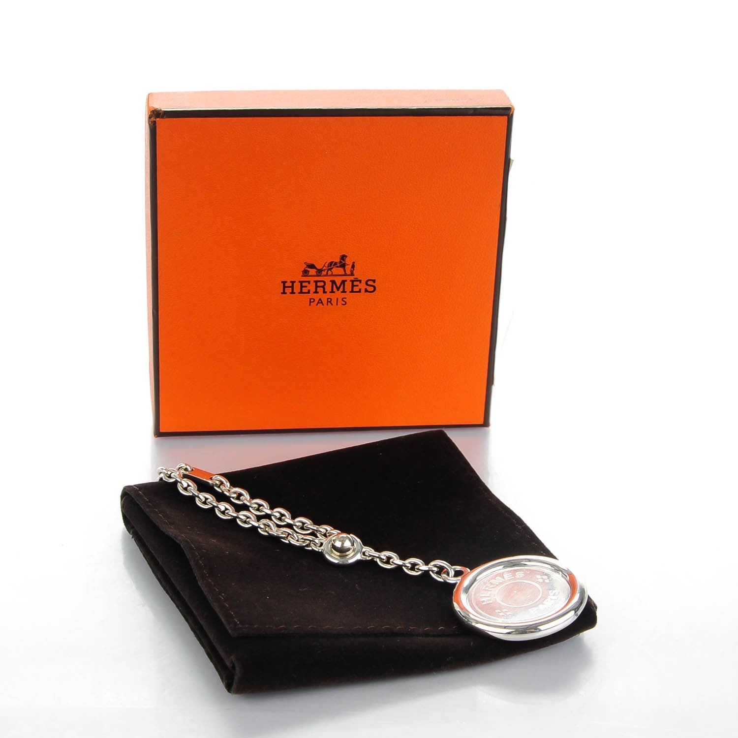 Hermes Sterling Silver Clou De Selle Key Chain Bag Charm 4 of 4