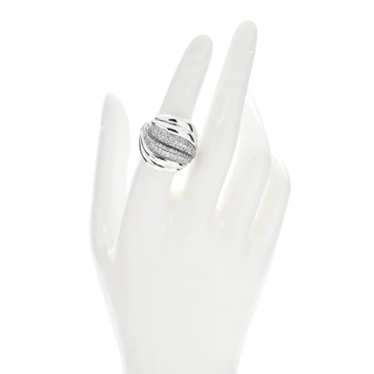 David Yurman Sterling Silver Diamond Sculpted Cable Ring 51 5.75 2 of 5