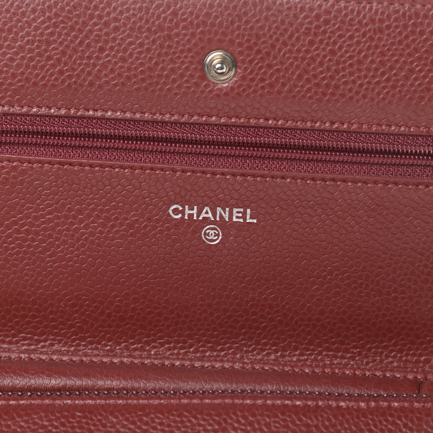 Chanel Caviar Quilted Wallet on Chain WOC Red 6 of 16