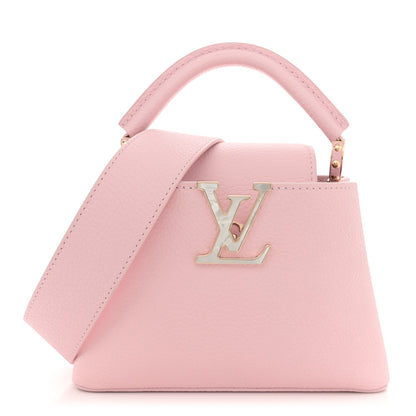 Louis Vuitton Taurillon Marble Capucines Mini Pink 1 of 9