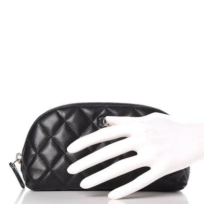 Chanel Lambskin Quilted Cosmetic Case Black 2 of 13