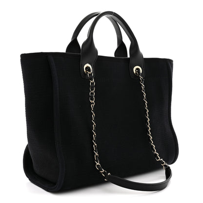 Chanel Mixed Fibers Small Deauville Tote Black 3 of 11