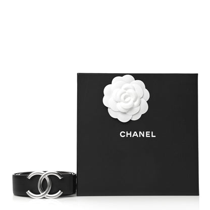 Chanel Calfskin CC Reversible Belt 75 Black Burgundy 8 of 8