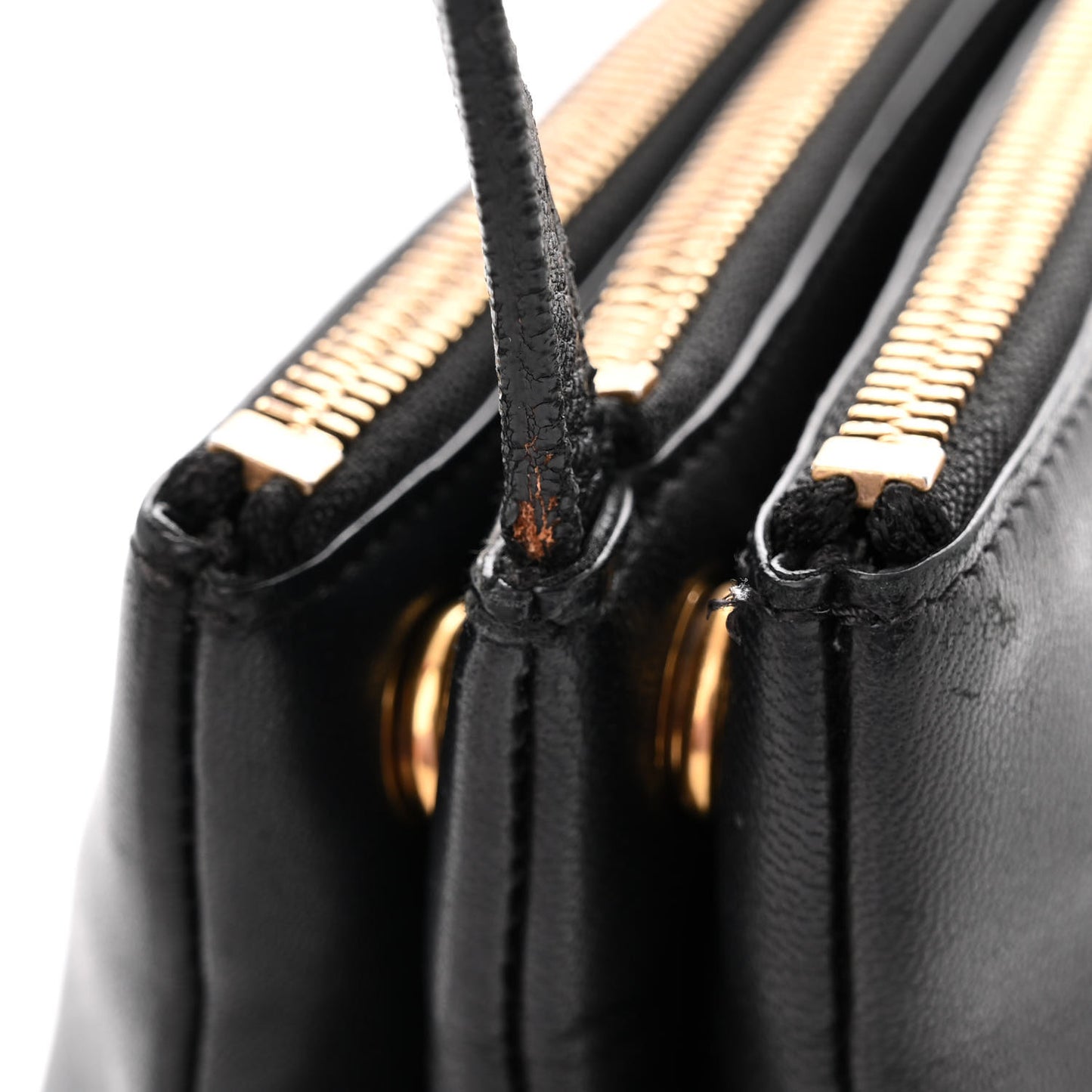 Lambskin Small Trio Crossbody Bag Black