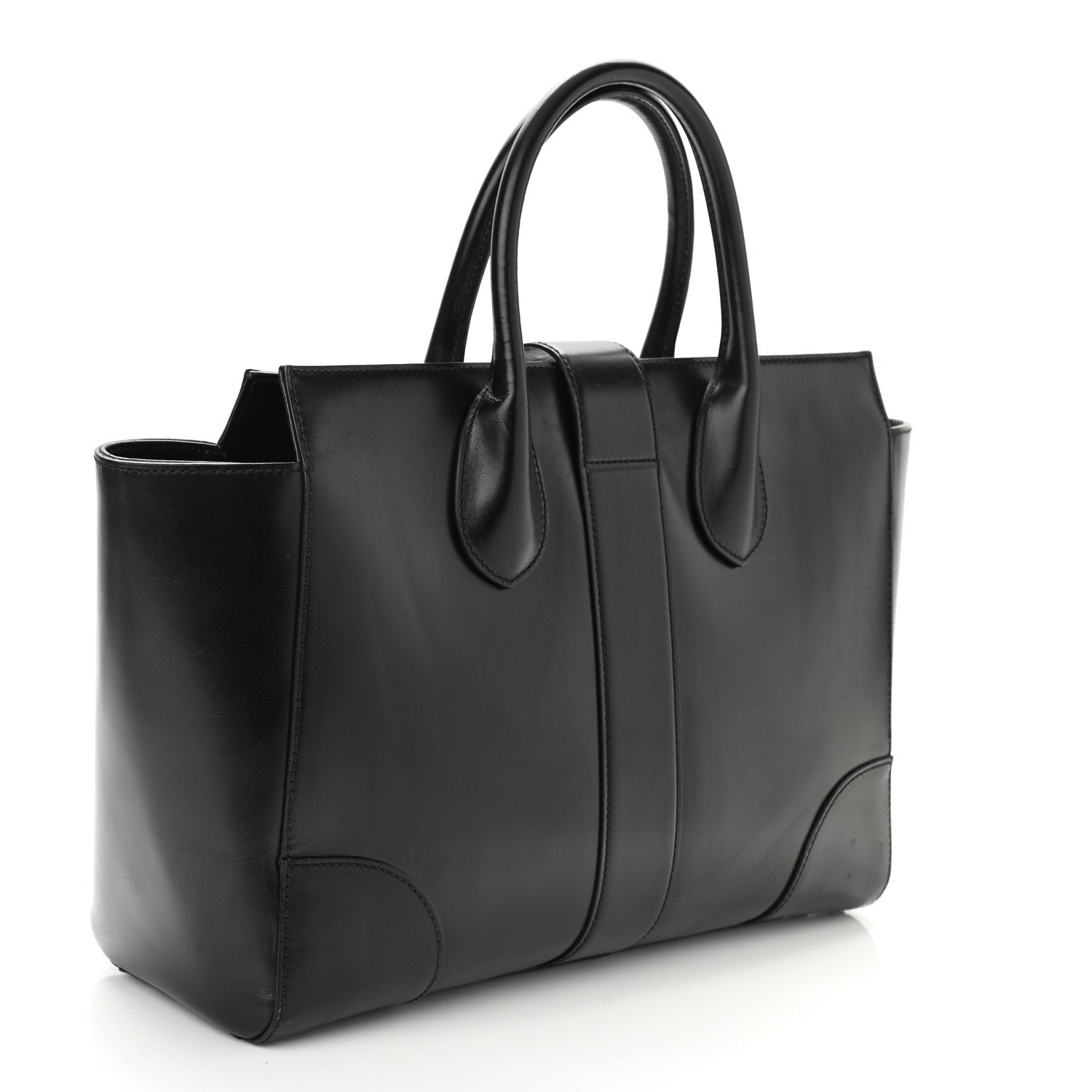 Gucci Calfskin Medium Lady Buckle Top Handle Bag Black 2 of 12