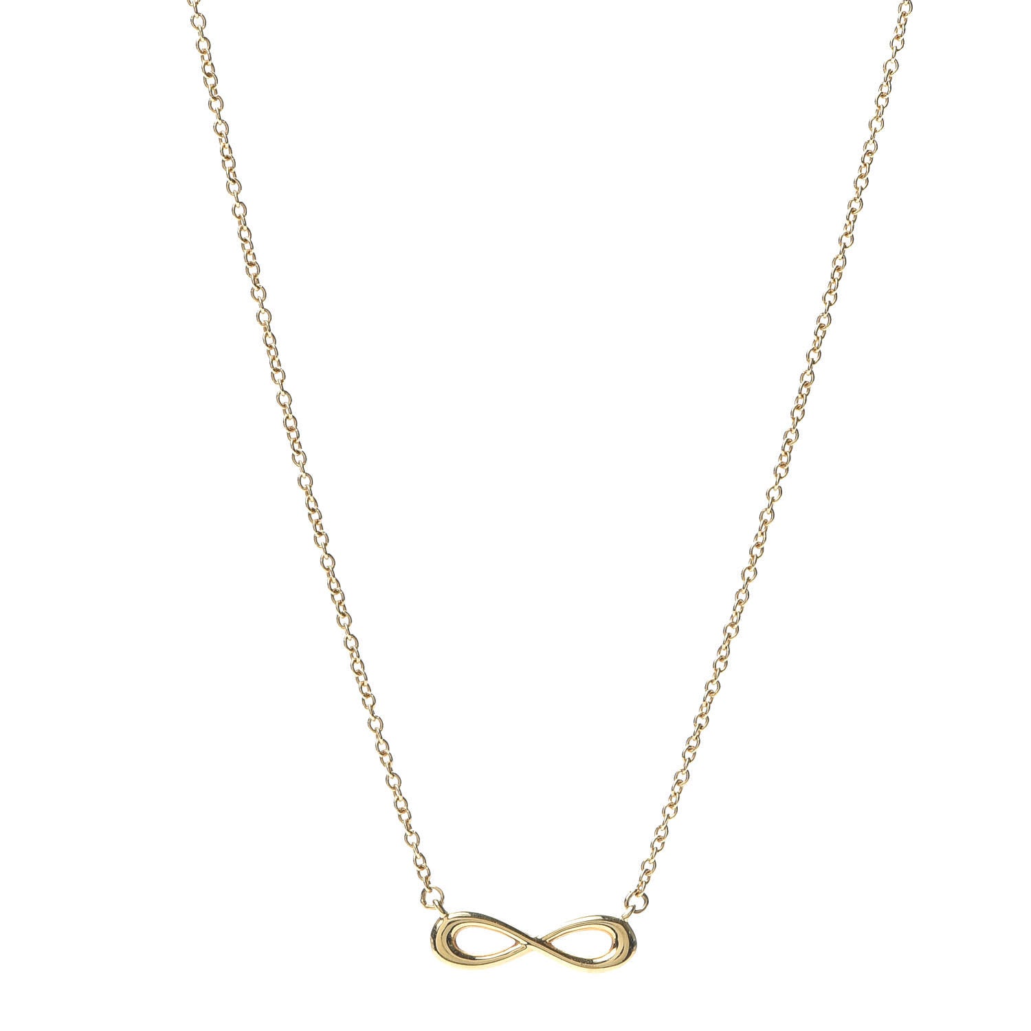 Tiffany 18K Yellow Gold Infinity Pendant Necklace 1 of 5