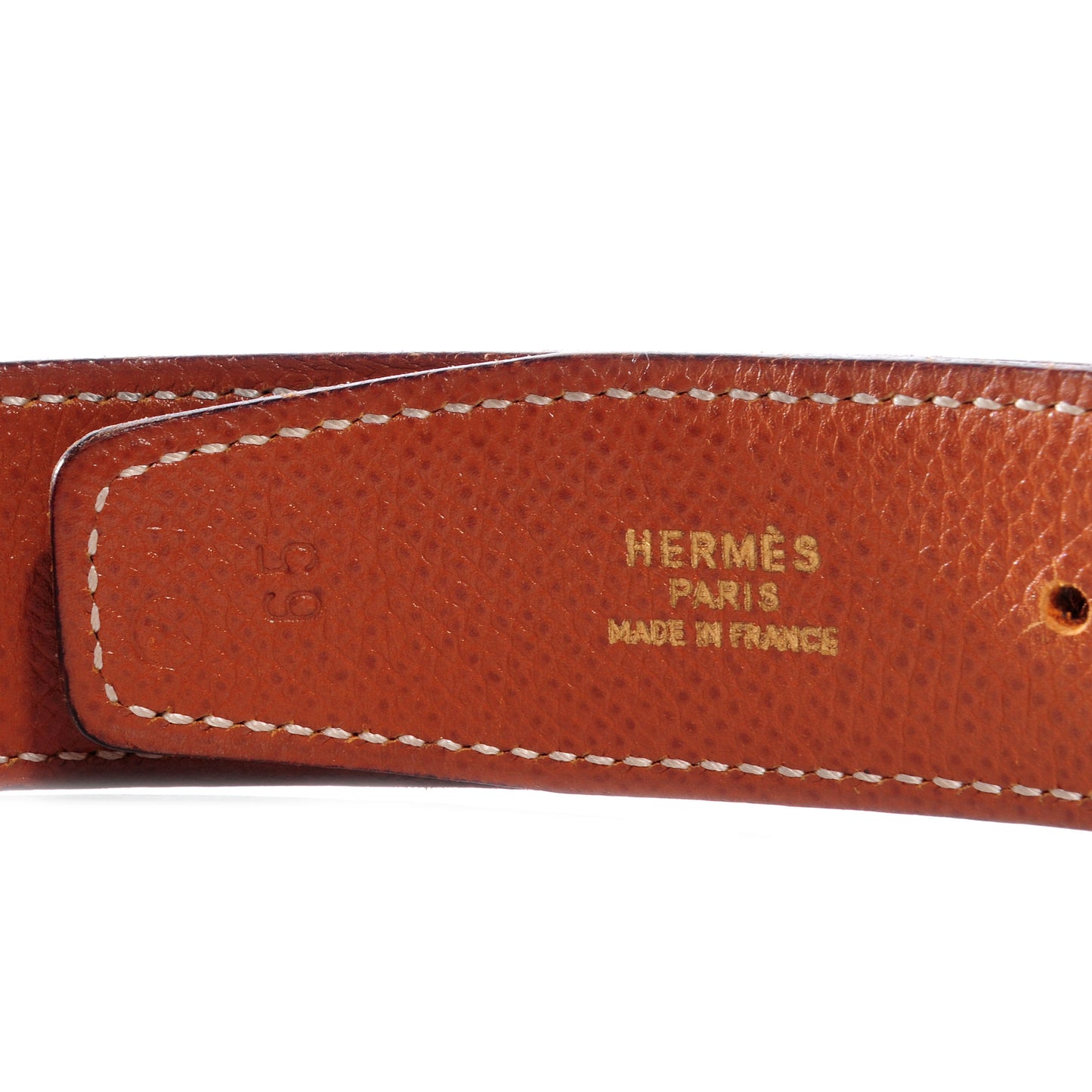 Box Courchevel Reversible Constance 32mm H Belt Noir Natural 65