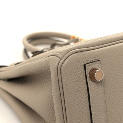 Hermes Togo Birkin 25 Gris Tourterelle 9 of 13