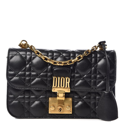 Christian Dior Lambskin Cannage Small Dioraddict Flap Bag Black 1 of 12