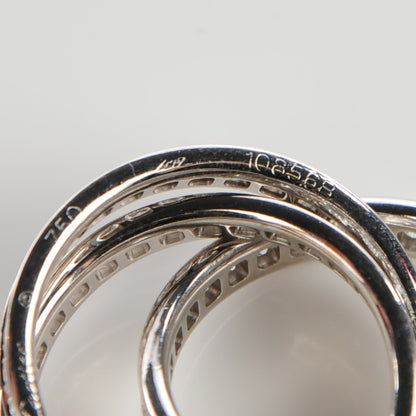 Cartier 18K White Gold Diamond Trinity Ring 52 6 3 of 3