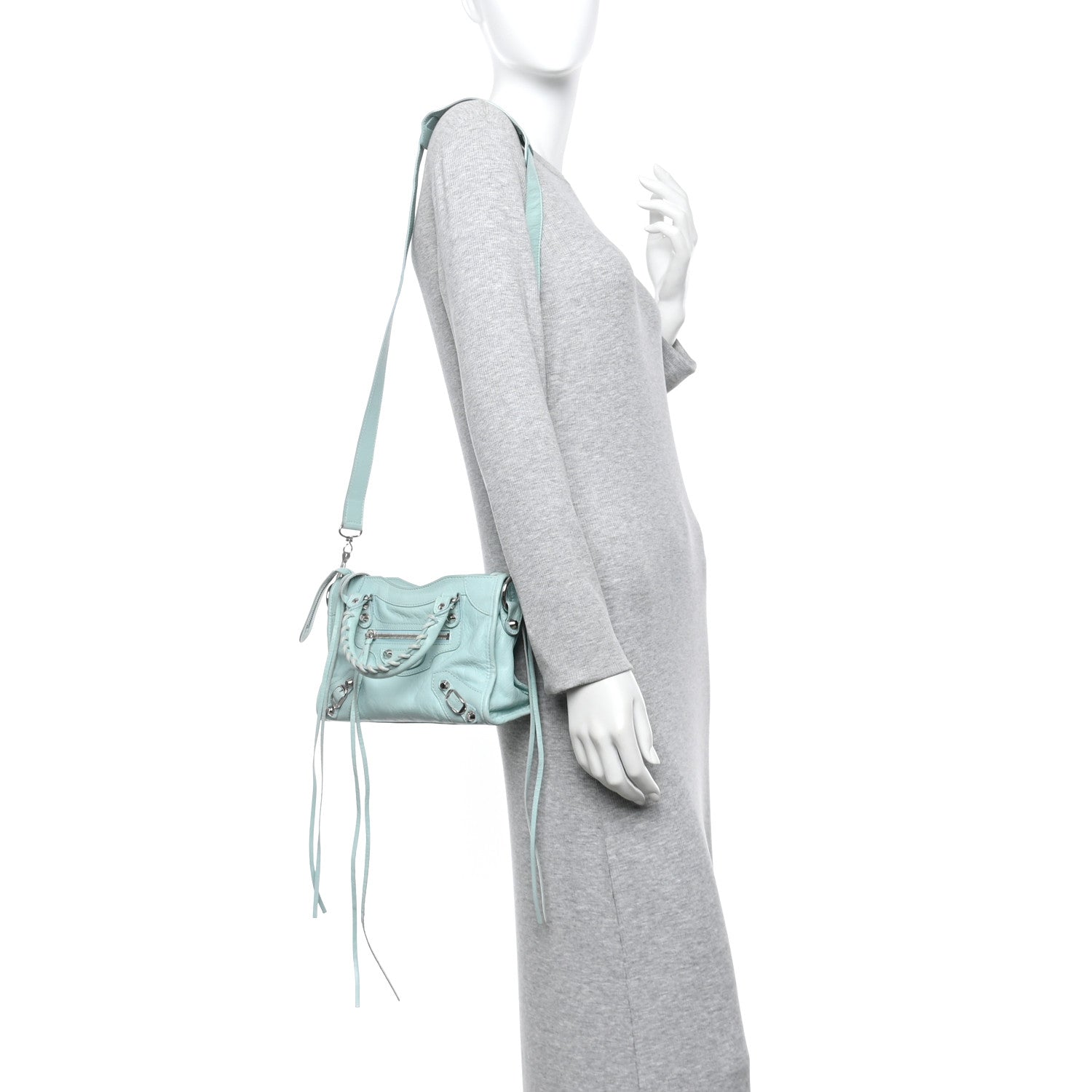 Balenciaga Agneau Classic Silver Hardware Mini City Maldives 2 of 14