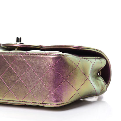 Chanel Iridescent Lambskin Quilted Mini Rectangular Flap Purple 7 of 10