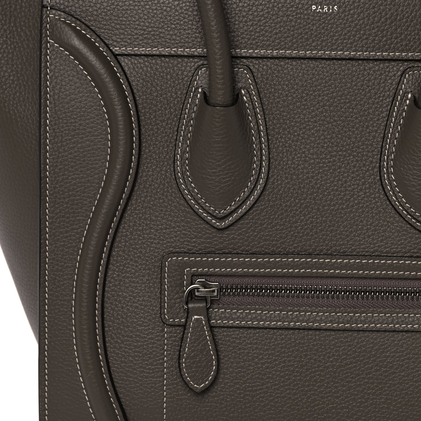 Drummed Calfskin Micro Luggage Souris