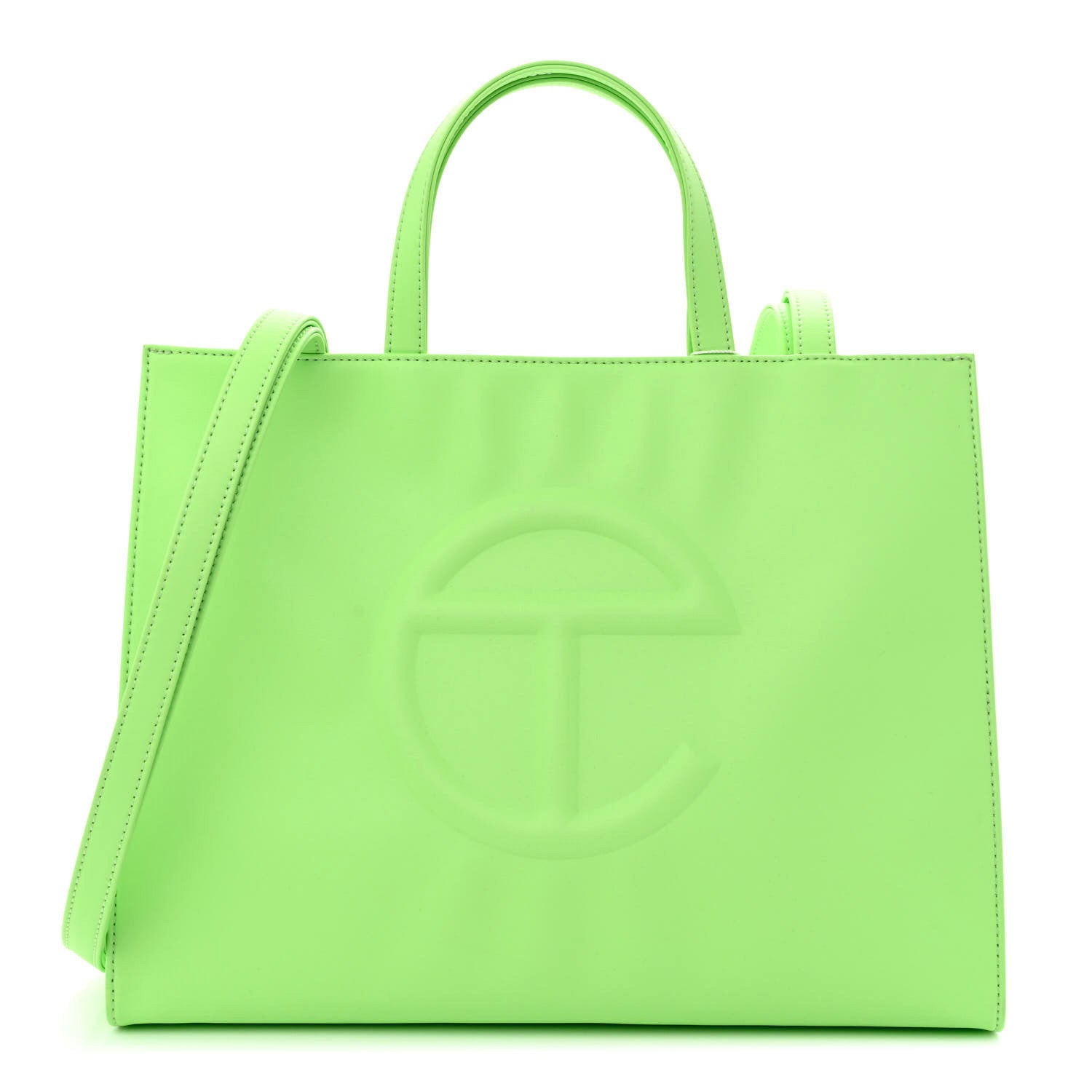 Telfar Vegan Leather Medium Shopping Bag Double Mint 1 of 15