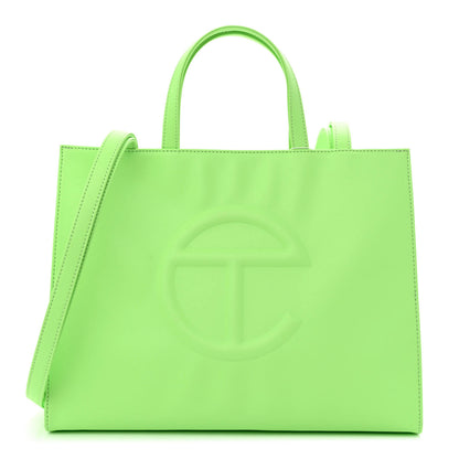 Telfar Vegan Leather Medium Shopping Bag Double Mint 1 of 15